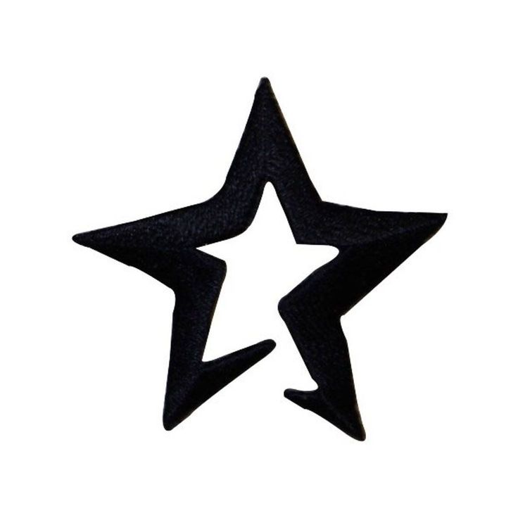 a black star shaped object on a white background