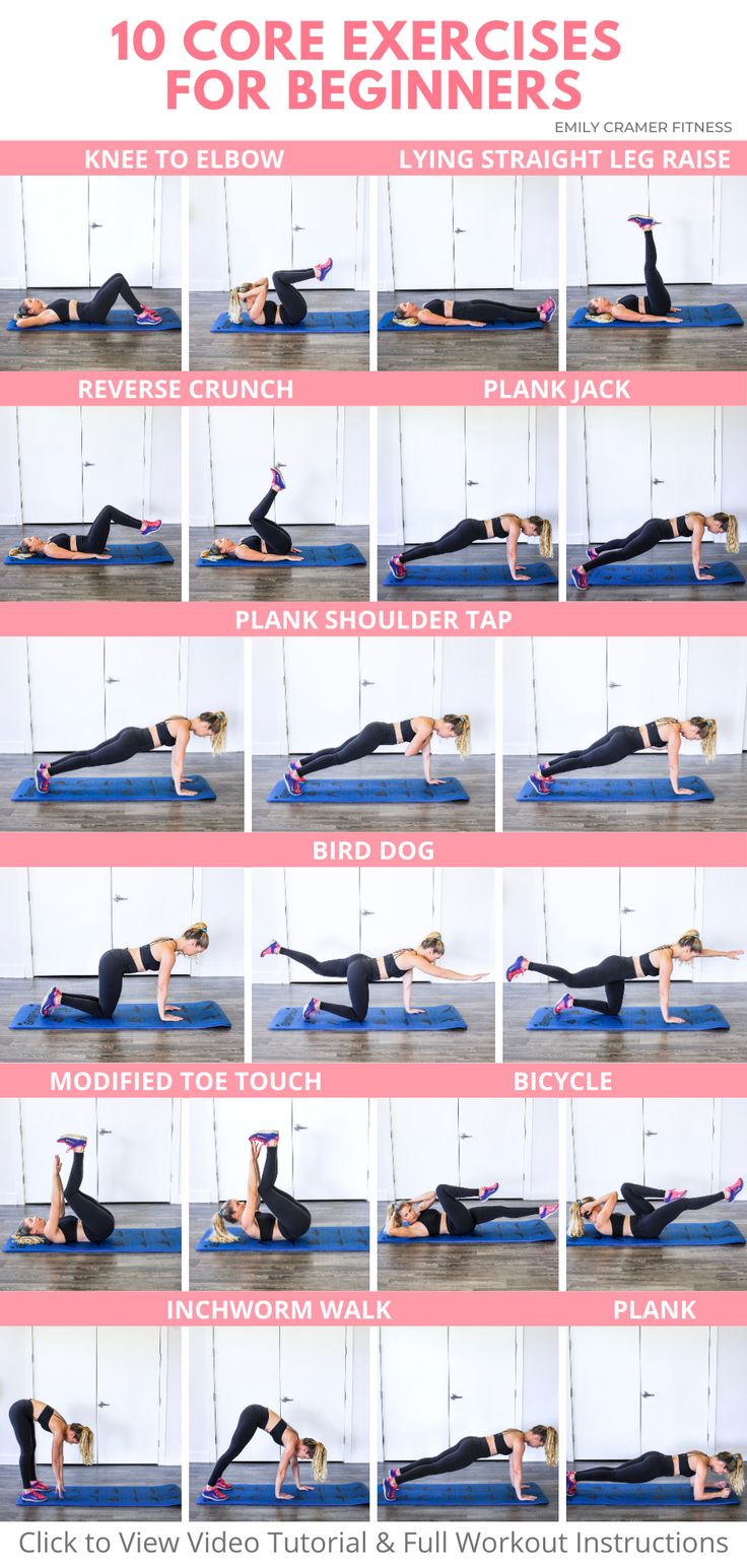 a woman doing yoga poses for beginners with the text, 10 core exercises for beginners