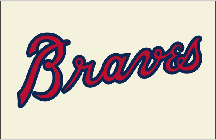 the word braves with a baseball bat in it's center and an image of a pencil