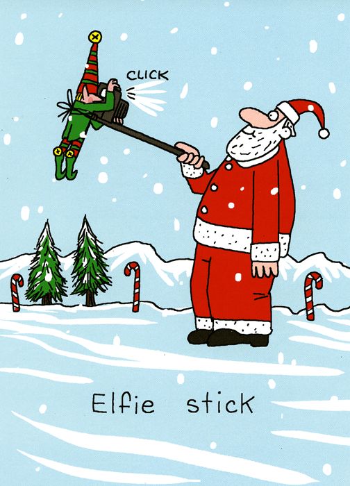 a cartoon santa claus is flying an airplane in the snow with elf on his head