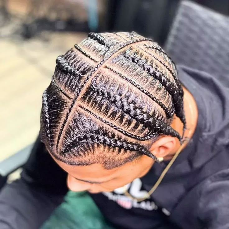 Simple pop smoke braids Males Braided Hairstyles, Man Hair Braid Style, Man Braids Hairstyles Black, Men Haircut Styles Braids, Plaque Braids Men, Different Braid Styles For Men, Canerow Hairstyles For Men, Mens Hairstyles With Braids, Best Braid Styles For Men