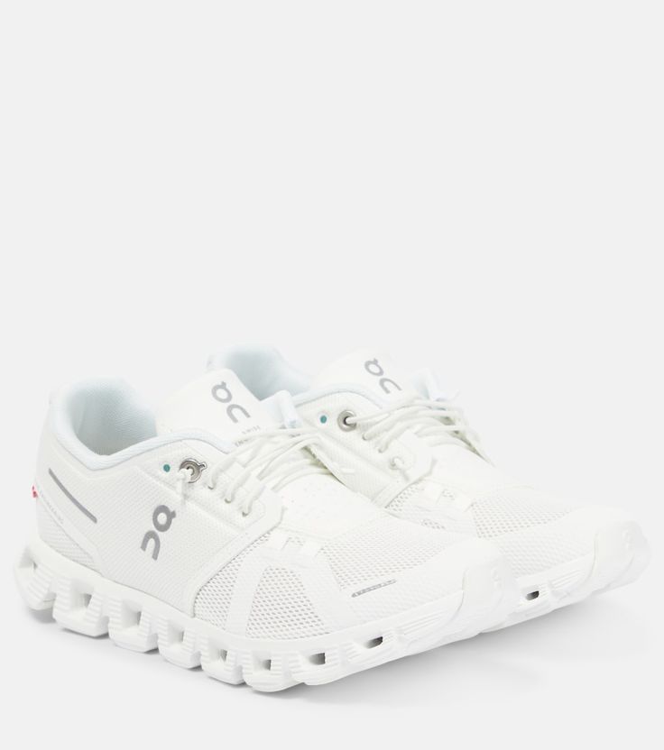 Cloud 5 sneakers in white - On | Mytheresa Medium Fit Lace-up Sneakers For Jogging, Boost Midsole Sneakers For Light Sports, White Mesh Running Shoes Medium Fit, White Mesh Running Shoes With Medium Fit, Running Shoes With Perforations, Lace-up Sneakers With Air Cushioning Medium Fit, Low-top Running Shoes With Rubber Sole And Medium Fit, Medium Fit Low-top Running Shoes With Rubber Sole, Functional Medium Fit Sneakers For Jogging