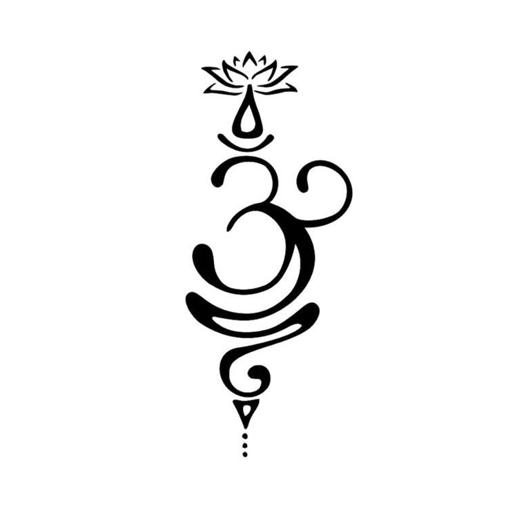 the symbol for yoga with an om shant in it's center and a lotus on