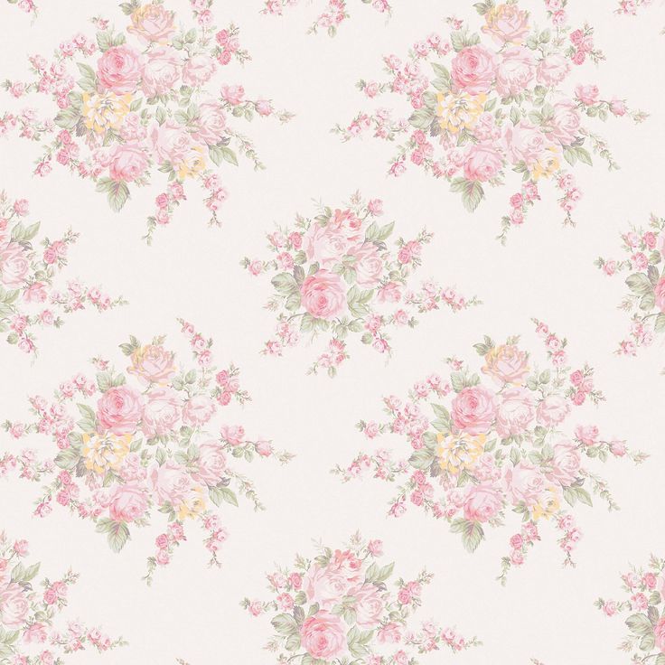 a floral wallpaper with pink and yellow flowers