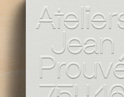 a piece of paper with the words ateliers jean prouvet on it