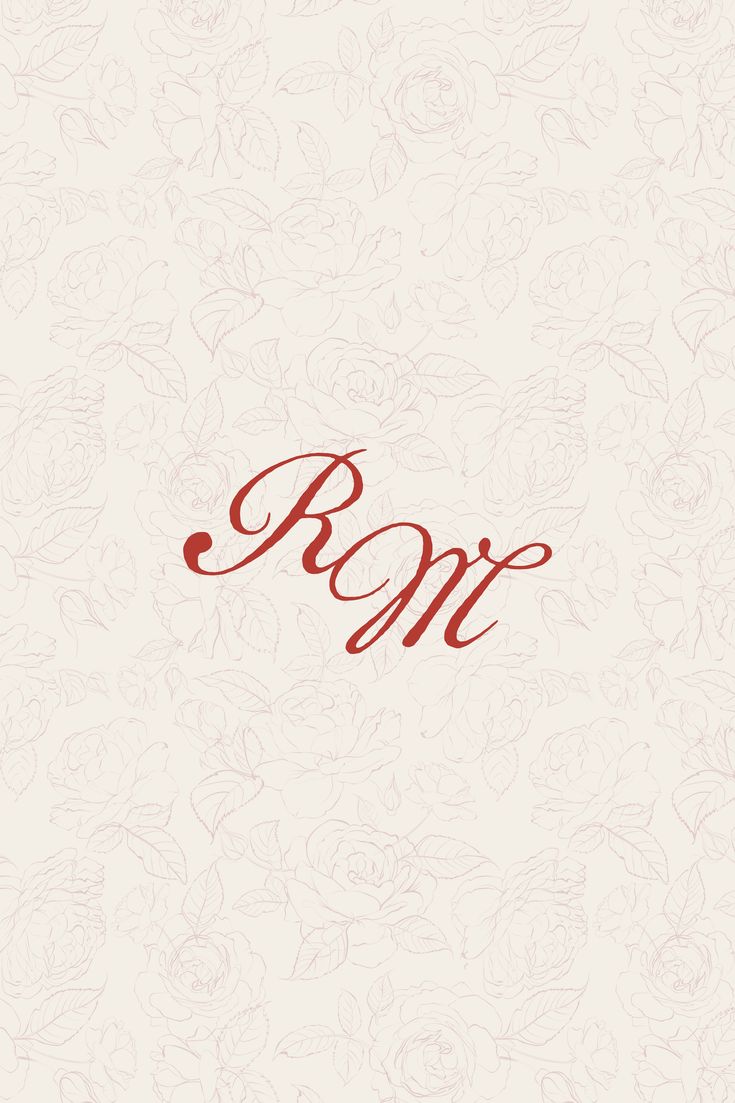 the word ront written in red ink on a white background with leaves and flowers