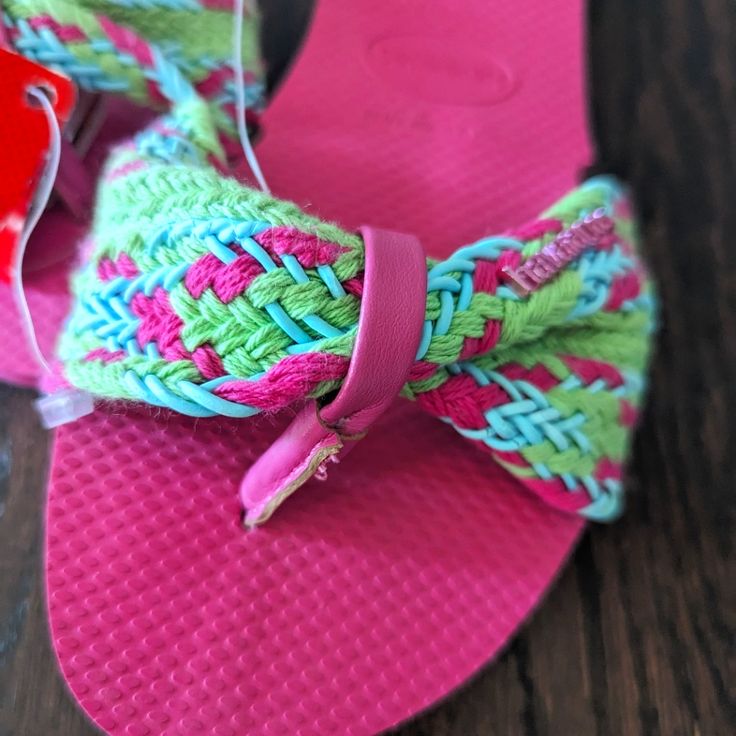 Tags Attached! Bright & Fun, Ready To Go Places! Playful Slip-on Flip Flops For The Beach, Pink Slip-on Flip Flops, Pink Casual Slip-on Flip Flops, Pink Slip-on Flip Flops For Beach, Playful Pink Sandals For The Beach, Playful Pink Beach Sandals, Adjustable Pink Flip Flops For Beach, Pink Slip-on Flip Flops For Beach Season, Non-slip Pink Flip Flops For Vacation