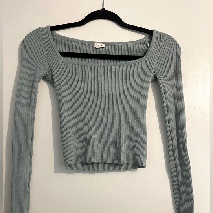 Never Worn, Perfect Condition. Size Xs Blue Tops For Winter Day Out, Light Blue Tops For Day Out In Fall, Light Blue Tops For Fall Day Out, Garage Clothes, Cutesy Clothes, Rory Gilmore Style, 70 Outfits, Blue Long Sleeve Top, Garage Clothing