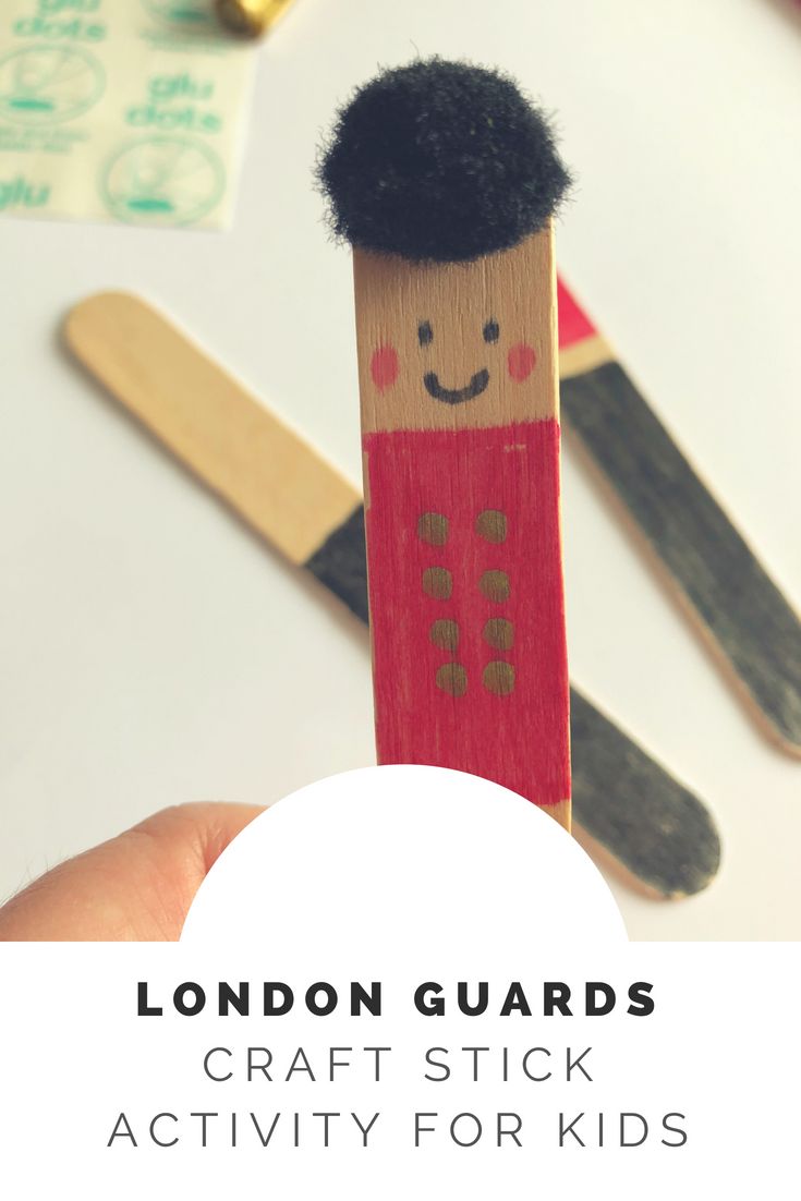 the london guards craft stick activity for kids is an easy and fun way to practice fine motor skills