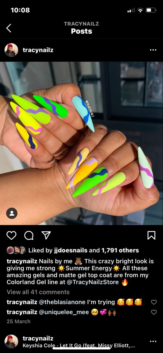 Summer Energy, Tropical Nails, Gel Top Coat, Give It To Me, Nails