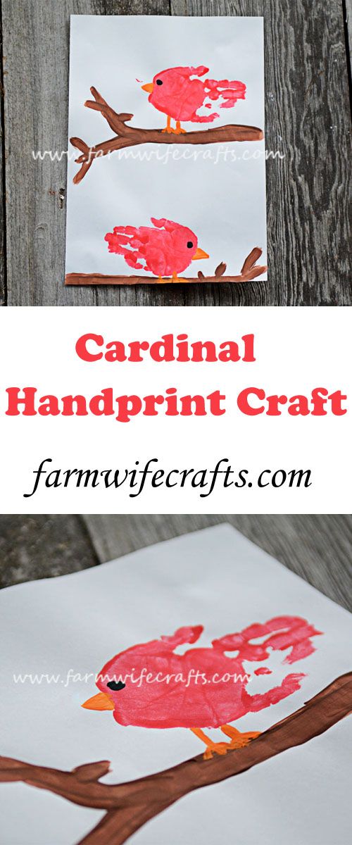 the cardinal handprint craft is an easy and fun project for kids