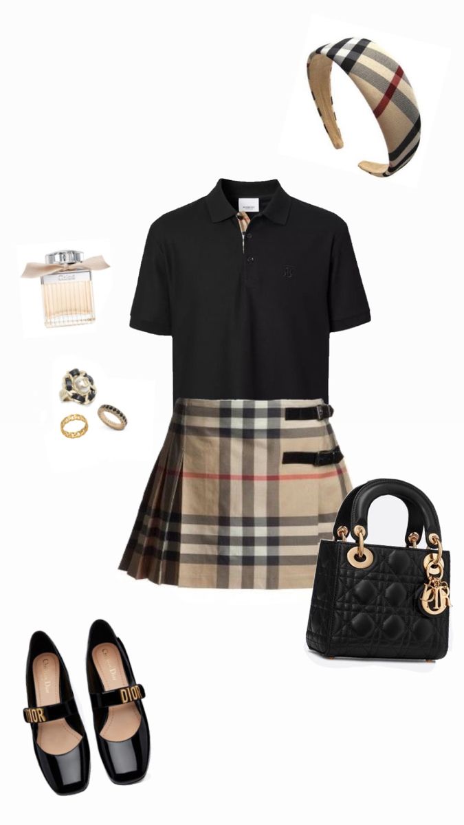 Preppy Outfit Ideas For School, Old Money Girl, Outfit Ideas Preppy, Shirts Preppy, Back To School Preppy, Royal Background, Preppy Brands, Rok Outfit, Burberry Skirt