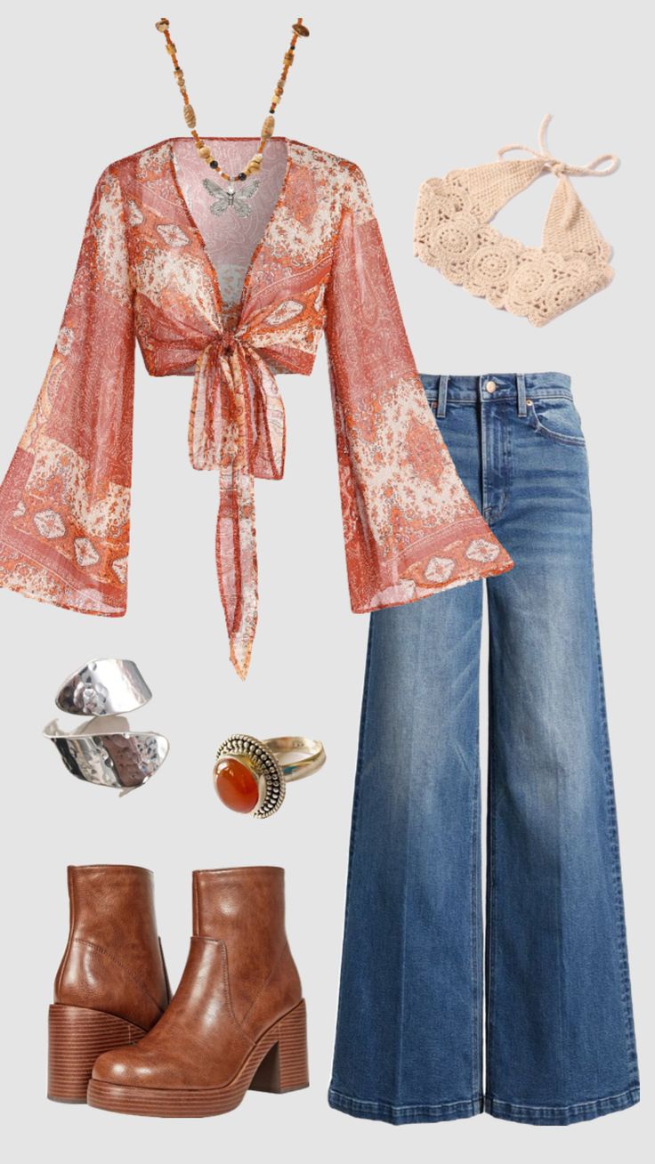 Vintage Boho Outfits, 70s Hippie Outfits, Outfits 70s Style, Hippie Outfits 70s, 1970 Outfits, 70s Boho Fashion, Boho Hippie Outfits, Boho 70s, Outfits 70s