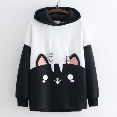 Harajuku cute new cat hoodie · Harajuku fashion · Online Store Powered by Storenvy Cute Story, Estilo Harajuku, Harajuku Sweatshirt, Cat Hoodie, Kawaii Fashion Outfits, New Cat, Shall We Date, Crop Top Sweatshirt, Winter Hoodies