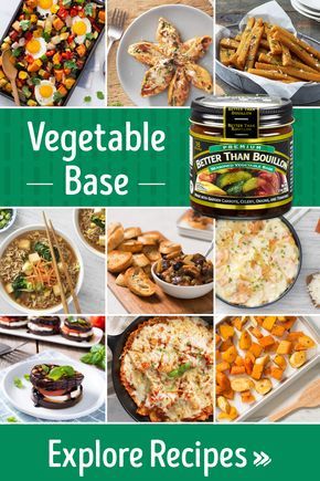 an advertisement for vegetable base with pictures of different foods and ingredients in it, including vegetables