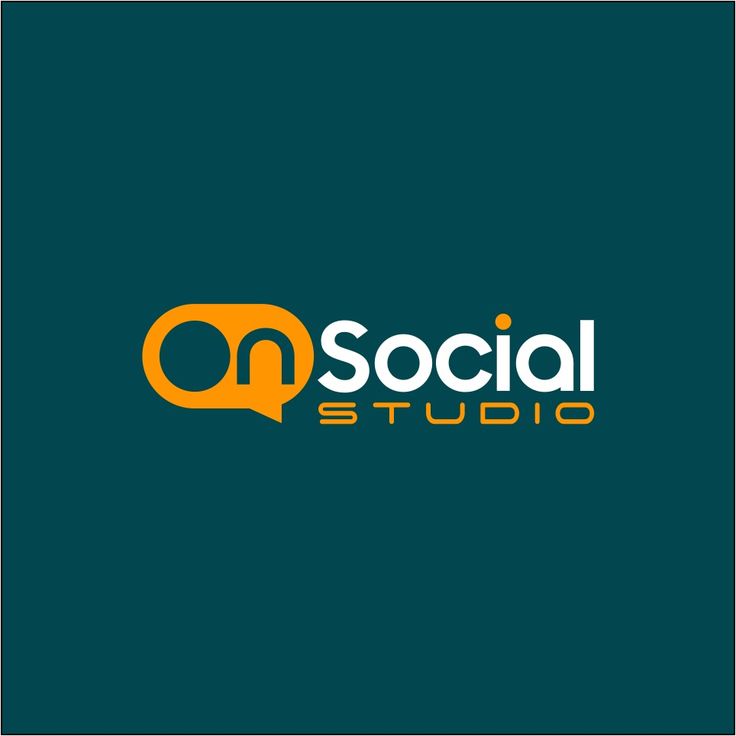 the social studio logo on a dark blue background with orange and yellow letters that spell out social