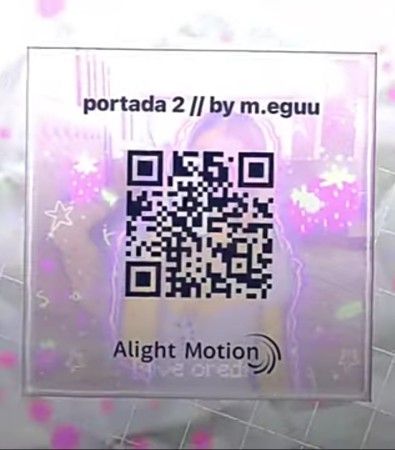 a qr - code is on the back of a cell phone case that says, portada 2 / 1 by m egui