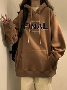 Oversized Hoodie Outfit, Thrift Board, Oversize Outfit, Big Hoodies, Oversized Hoodies, Stylish Hoodies, Men Type, Brown Style, Japanese Streetwear