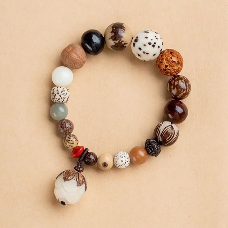 Bodhi Buddha Beads Bracelet Bohemian Hand-strung Brown Beads, Bohemian Brown Hand-strung Beads, Bohemian Beaded Rosary Bracelet As Gift, Spiritual Colorful Beads Bracelet, Bohemian Round Brown Beads, Bohemian Wooden Beads Stretch Bracelet For Meditation, Bohemian Rosary Bracelet For Meditation, Traditional Brown Beaded Bracelets With Large Beads, Traditional Brown Beaded Bracelet With Large Beads