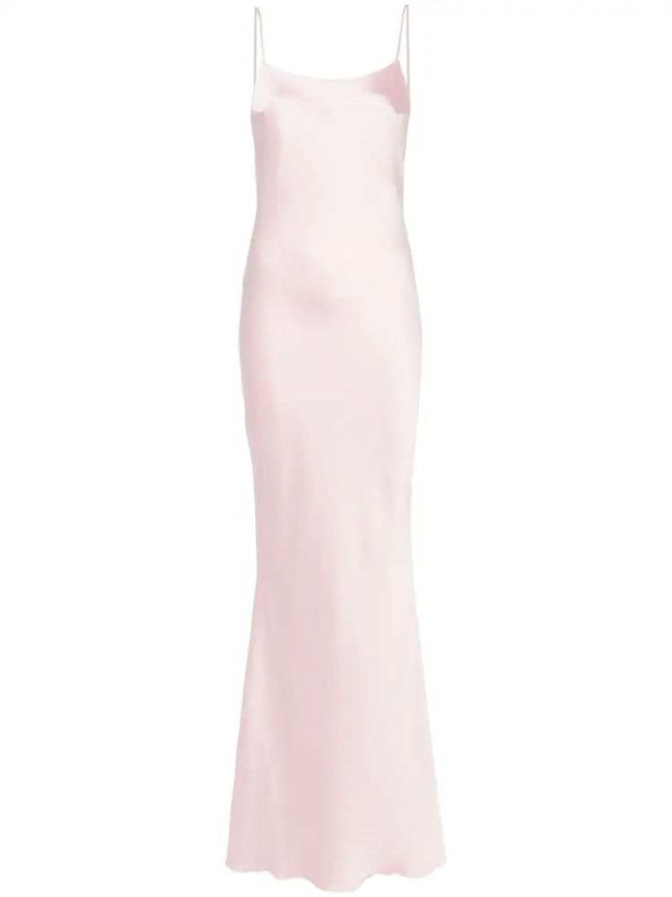 Shop THE ANDAMANE satin maxi slip dress Pink Satin Slip Dress, Versace Outfit, Pink Maxi, Maxi Slip Dress, Satin Maxi, Satin Slip, Pink Maxi Dress, Pink Satin, Event Dresses