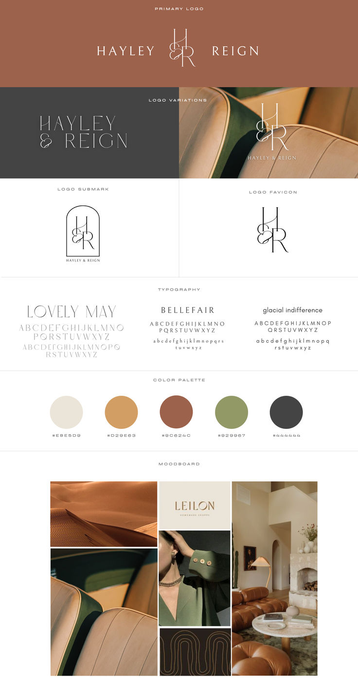 the homepage design for hayley & reign, an interior decorating company in new york city