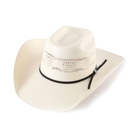 Resistol Cody Johnson Vaquero Straw Hat White Fitted Country Straw Hat, White Fitted Country Style Straw Hat, Fitted Panama Hat For Western-themed Events, Classic Adjustable Boater Hat For Country Events, Fitted Brimmed Hat For Rodeo, Adjustable Flat Brim Straw Hat For Rodeo, Western Boater Hat With Adjustable Curved Brim, Fitted Wide Brim Hats For Rodeo, Adjustable Brimmed Straw Hat For Country Events