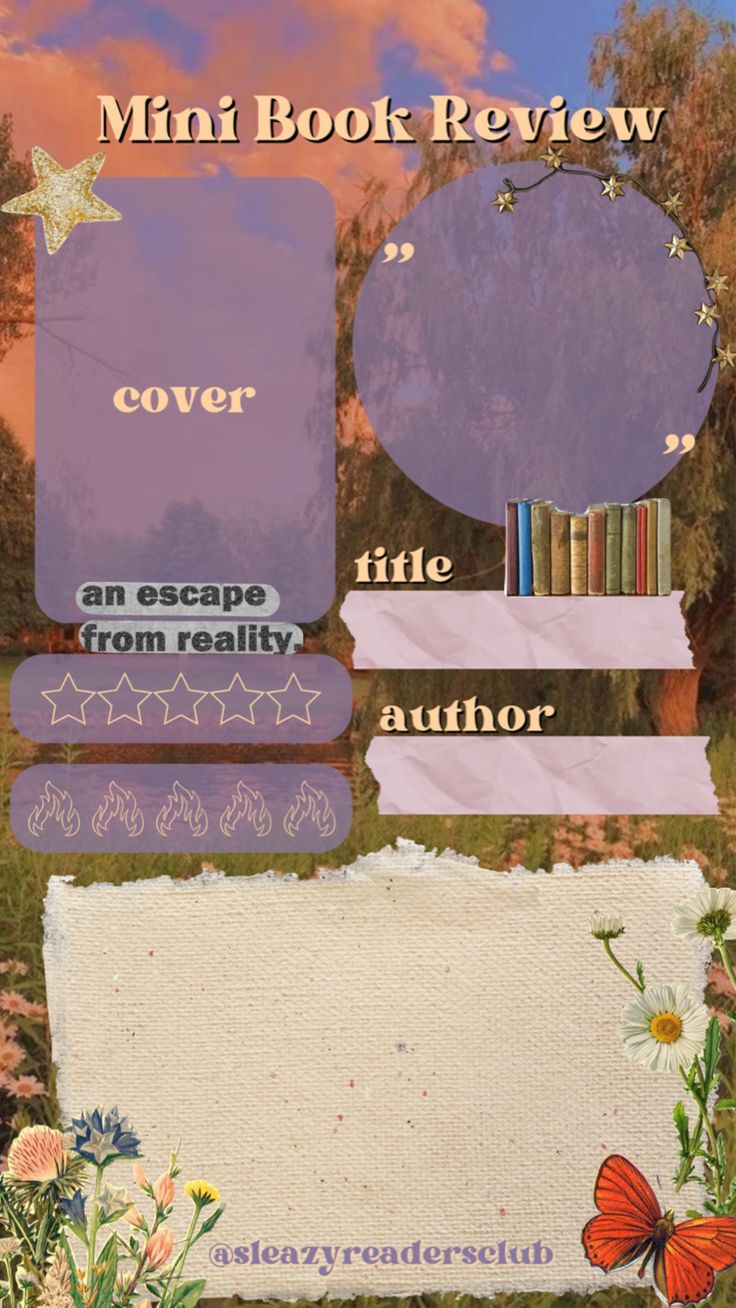 an image of a book cover with flowers and butterflies in the background that reads mini book review