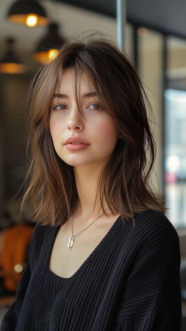 Haircut Inspiration Layers, Long Bob Layers Straight, Medium Hair Styles Color, Layers On Short Hair Straight, Short Haircut Long Layers, Layered Long Bob Straight Hair, Shoulder Length Layered Straight Hair, Soft Layered Lob Haircut, Straight Hair Layered Bob