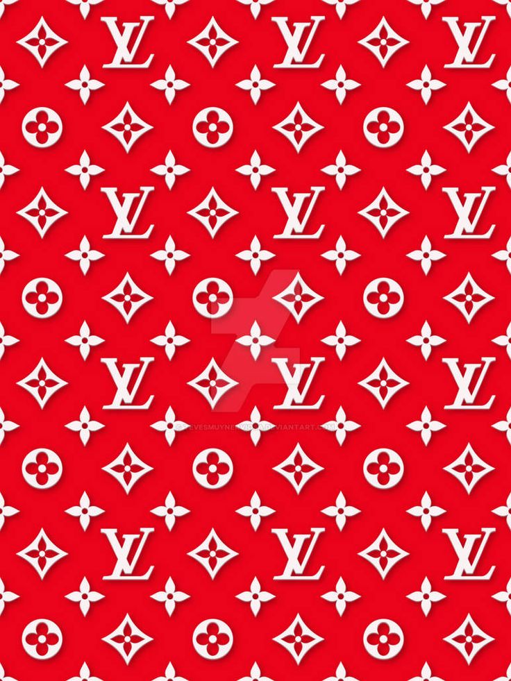 red and white louis vuitton pattern