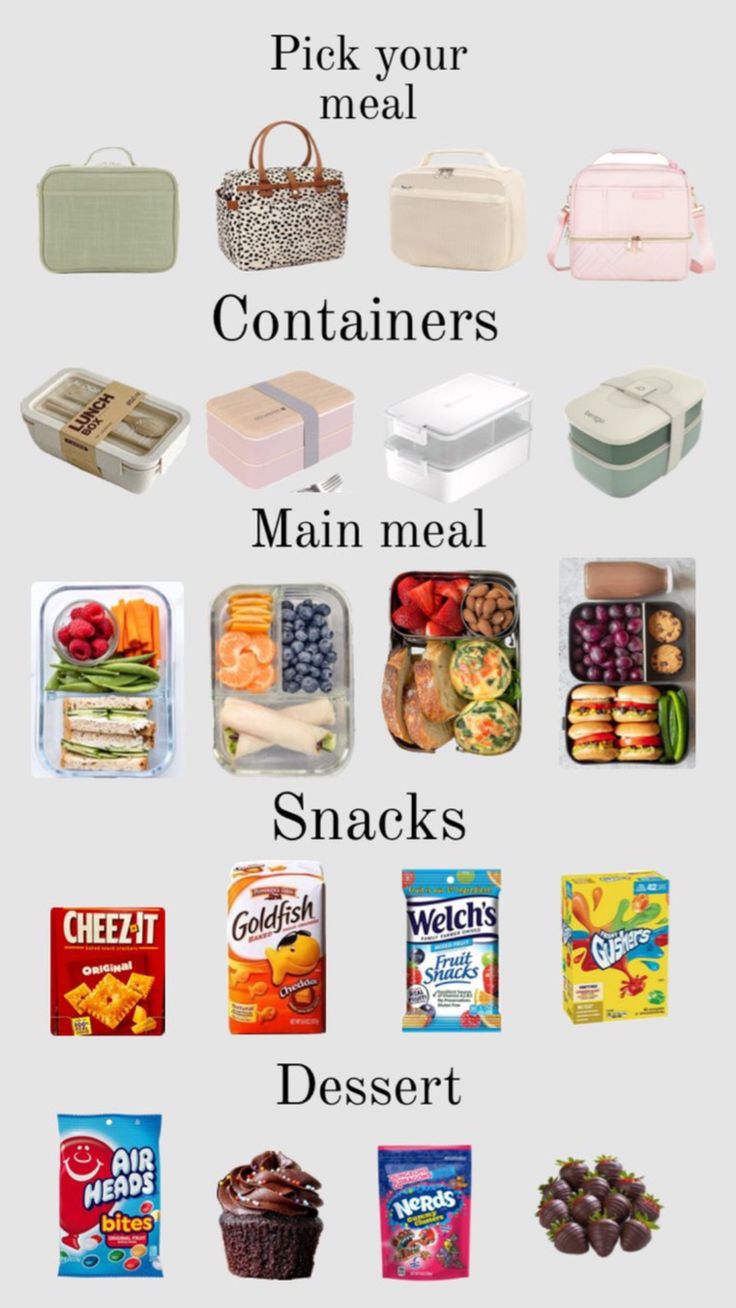 an image of food that is labeled in the english and italian language, including snacks