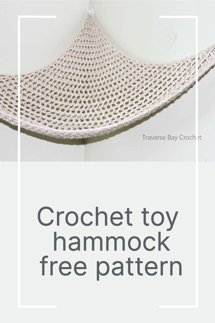 crochet toy hammock free pattern with instructions for making the hammock