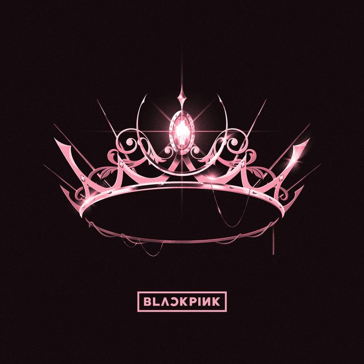 a pink tiara with the word blackpink on it