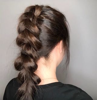 Side Faux Braid, How To Do A Fake French Braid, Loose French Braid Hairstyles, Fake Braided Hairstyles, Fake French Braid Hairstyles, Faux French Braid Tutorials, Mock Braid Hairstyles, Braids With Fake Hair Hairstyles, False Braid Hairstyles