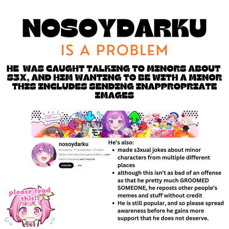 the back cover of an article with anime characters on it, and text that reads noso yarku is a problem