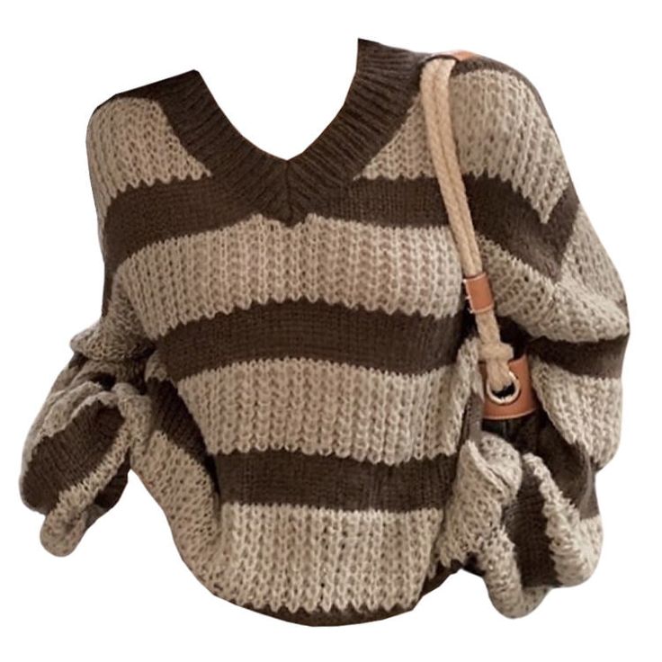 Brown-striped-aesthetic-sweater-boogzel-clothing Striped Sweaters, Underground Clothing, Aesthetic Sweaters, Cozy Winter Outfits, Baby Tees Y2k, Y2k Sweater, Y2k Baby Tee, Chic Sweaters, Cozy Reading