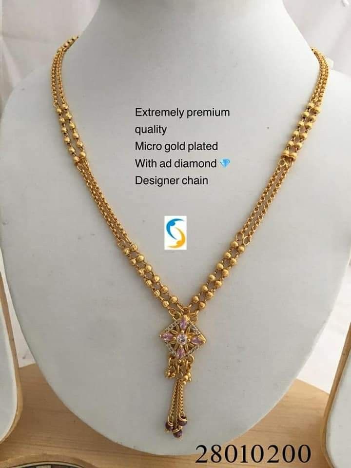 Simple Necklace Designs, Gold Jewels Design, New Gold Jewellery Designs, Gold Earrings Models, Modern Gold Jewelry, Gold Mangalsutra Designs, Gold Chain Design, Handmade Gold Jewellery, Fancy Jewellery Designs