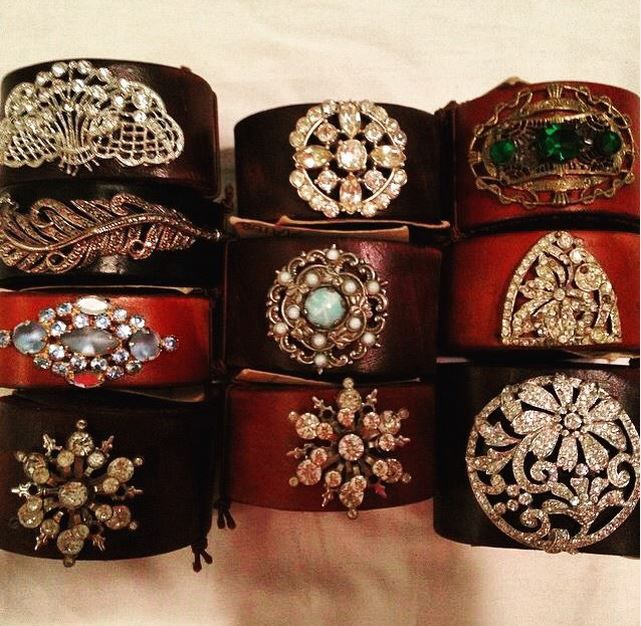 a bunch of bracelets that are sitting on a table