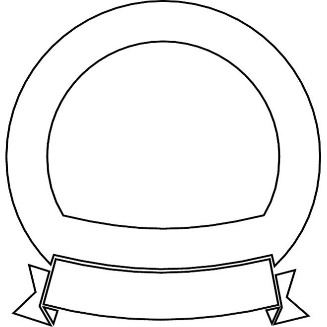 a black and white image of a plate with a ribbon around it