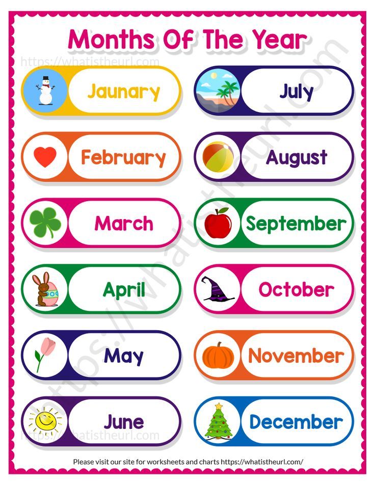 months of the year stickers for kids to use on their school desk or classroom wall