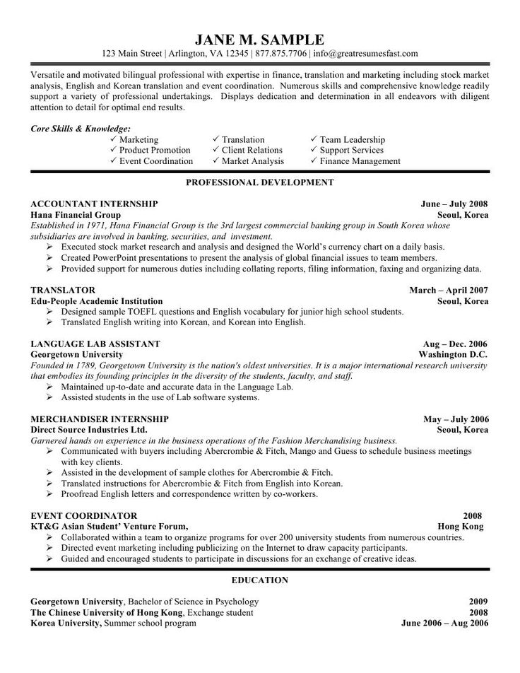 a professional resume template with no work experience