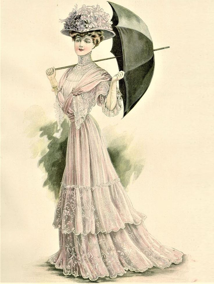 1900 Fashion Women, 1907 Fashion, 1900 Fashion Plate, 20th Century Dress, Edwardian Fashion Plates, Edwardian Era Fashion, Edwardian Gowns, Vintage Prairie Dress, 1900 Fashion