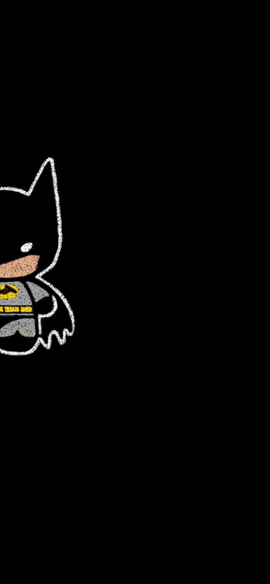 the batman logo is drawn on a black background