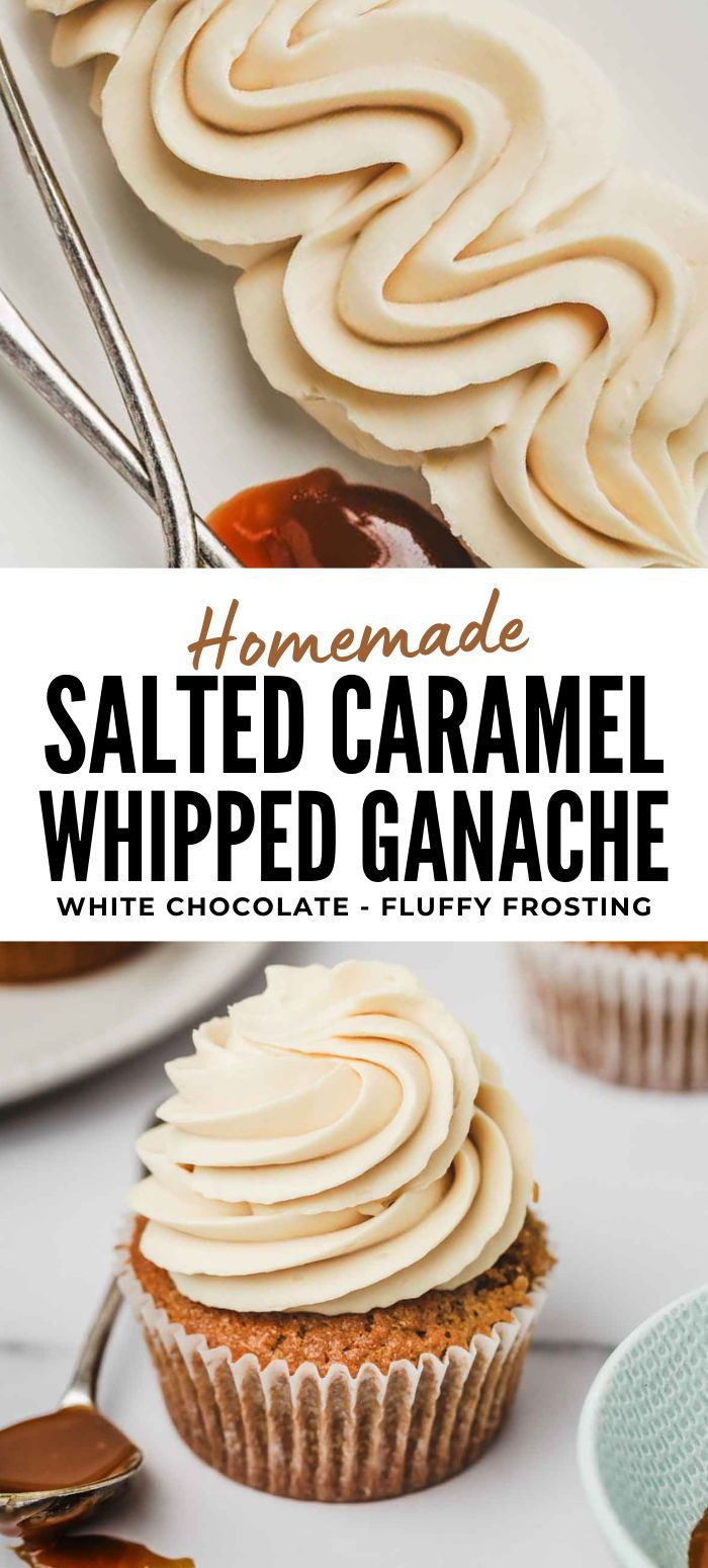 homemade salted caramel whipped cream cupcakes on a plate