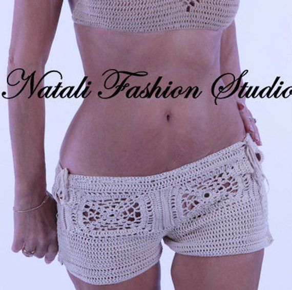 Crochet bikini swimwear shorts crochet  bikini bottom covers up custom size and color hot trend biki Cute Coverups, Crochet Bottoms, Shorts Crochet, Crochet Shorts, Swimwear Shorts, Hottest Trends, Crochet Designs, Crochet Clothes, Women Swimsuits