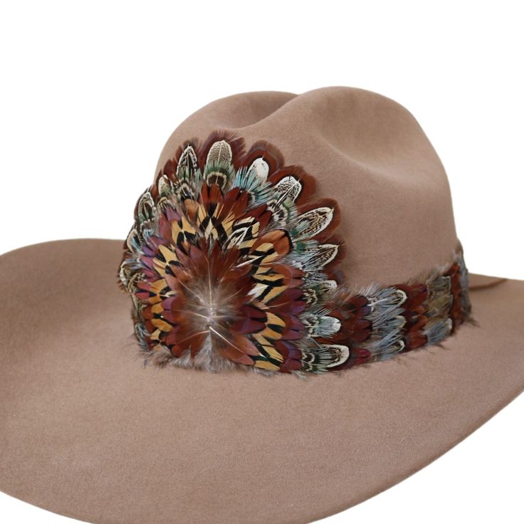 The Rowan (short) is a smaller version of our best selling hat band. Specially designed for small sized hats (6 7/8 and under) and kids hats.    100% Feather  Length: approx. 53cm (not including leather ties)  Width: 2cm  Crest dimensions: 4"w X 3.25"h Adjustable Brown Mini Hat With Short Brim, Brown Adjustable Mini Hat With Short Brim, Adjustable Fedora Mini Hat For Kentucky Derby, Adjustable Felt Hat For Kentucky Derby Country Events, Adjustable Fedora For Kentucky Derby, Adjustable Fit Flat Brim Hat For Country Events, Adjustable Brown Mini Hat With Flat Brim, Country Style Adjustable Hat Band For Brimmed Hats, One Size Fedora For Kentucky Derby And Country Events