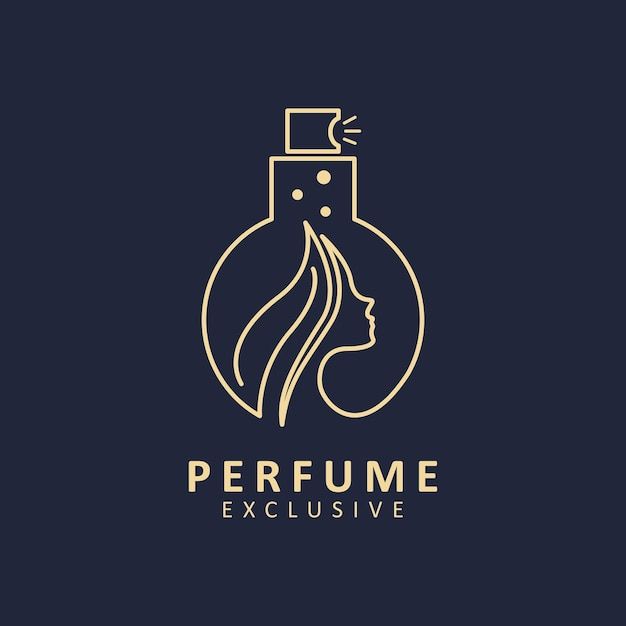 the logo for perfume, which is designed to look like a woman's head