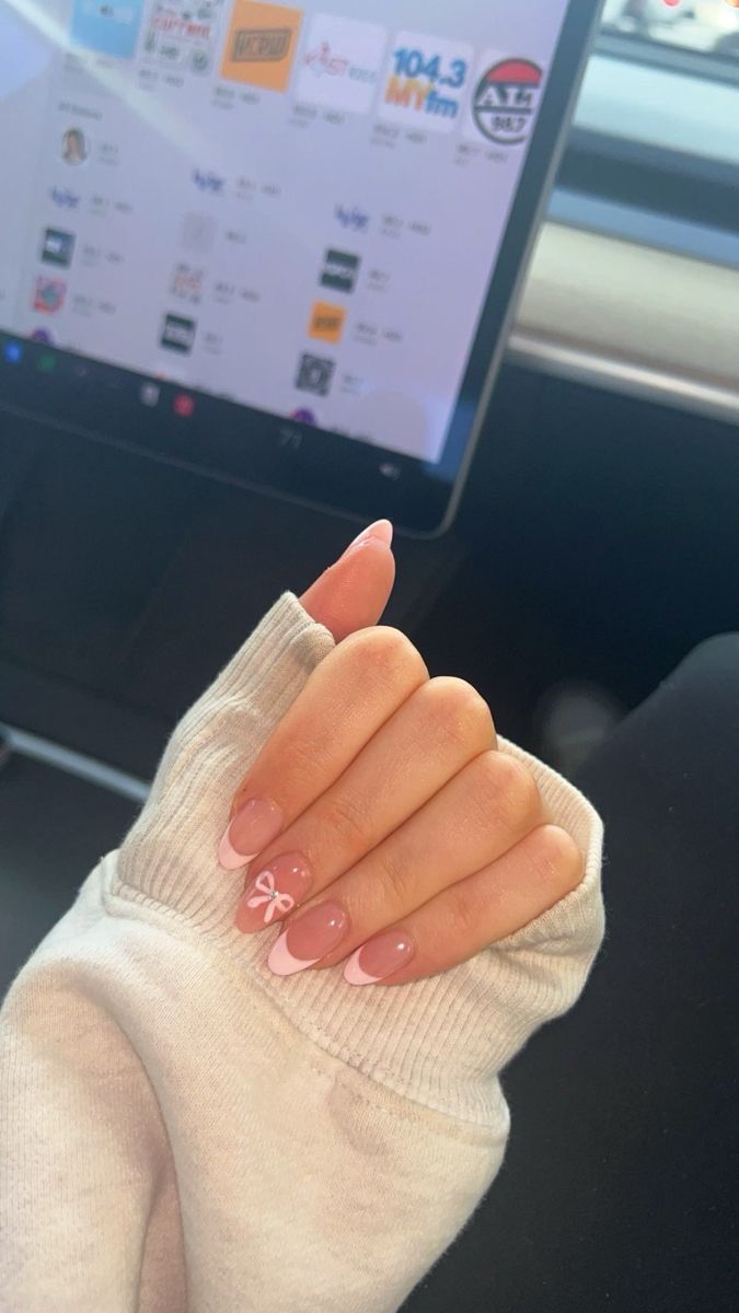 Pink Tip Nails, Hello Nails, Nagel Tips, Simple Gel Nails, Summery Nails, Girly Acrylic Nails, Pink Nail, Pink Acrylic Nails, Classy Nails