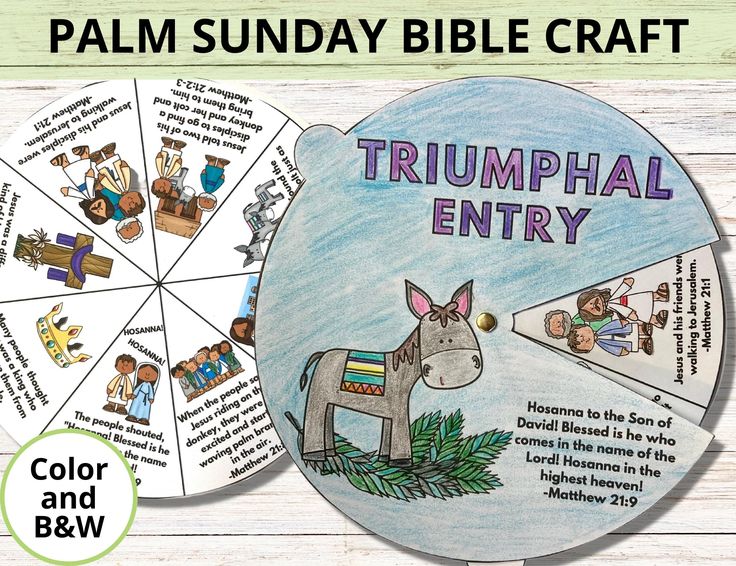 "Do you want a fun and interactive way to teach your kids about Jesus' Triumphal Entry into Jerusalem? The Palm Sunday Triumphal Entry Bible story spinner craft is a perfect lesson for Palm Sunday and will engage your children in a meaningful way as they learn about the beginning of Holy Week and Jesus' entry into Jerusalem.  It is an easy activity for Sunday school or at home to teach and prepare their hearts for Easter. ✝ Engages children in a hands-on craft that they can color and decorate ✝ Teaches children about Jesus' triumphal entry into Jerusalem in an interactive and memorable way ✝ Encourages children to retell the story, reinforcing their understanding and memory of the events ✝ Provides an opportunity for parents and teachers to have meaningful conversations with their children Jesus Triumphal Entry Craft, Triumphal Entry Craft, Palm Sunday Crafts For Kids, Palm Sunday Craft, Spinner Craft, 40 Days Of Lent, Triumphal Entry, Palm Sunday Crafts, Easter Lessons