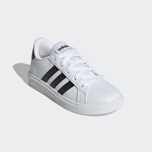 adidas Grand Court 2.0 Shoes - White | Free Shipping with adiClub | adidas US Adidas Kids Shoes, Black Adidas Shoes, Adidas Grand Court, Adidas Tennis, Baskets Adidas, Adidas Kids, Adidas Fashion, Shoes Heels Wedges, Adidas Sportswear