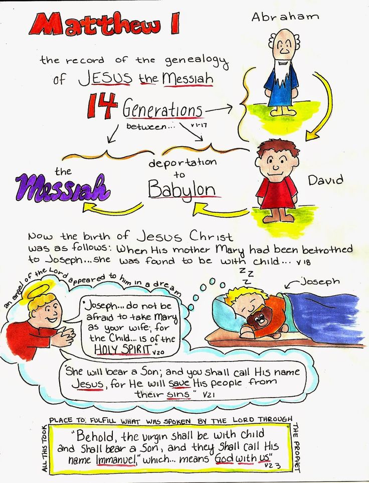 a hand drawn diagram shows the stages of jesus's birth